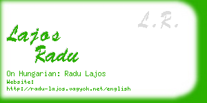 lajos radu business card